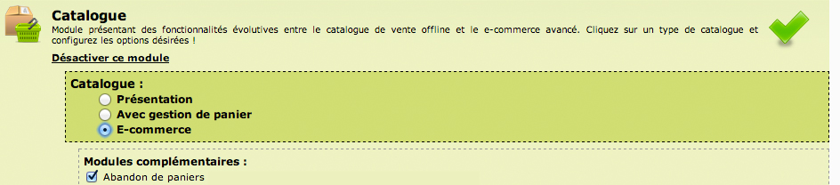 abandon de paniers