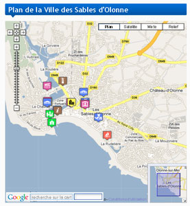 Les Sables google map