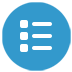 list icon blue